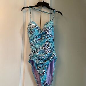 Lilly Pulitzer one piece bathing suit.